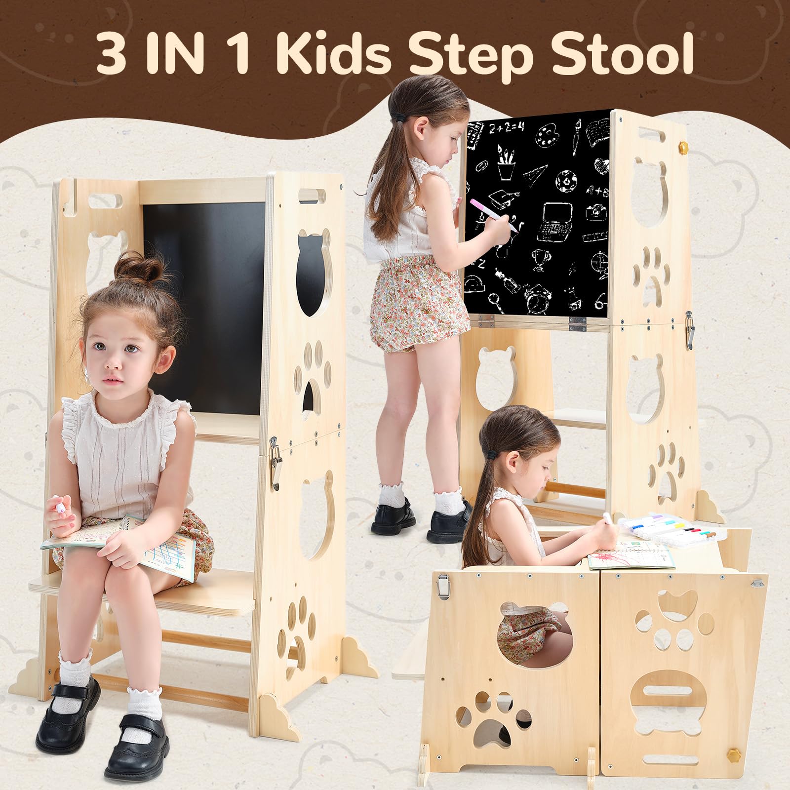 FOBIG wooden and MDF construction provides smooth, skin-friendly surface for tiny hands