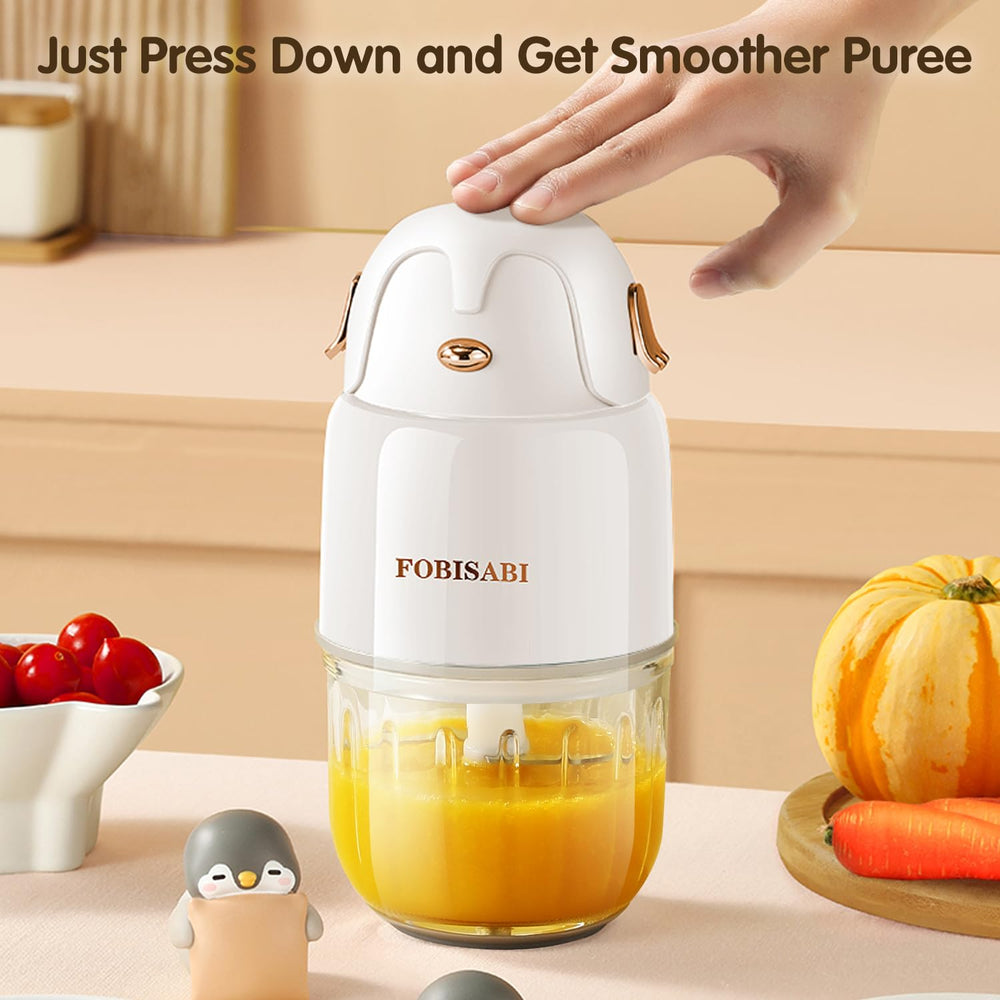 FOBISABI baby food maker stainless steel blades for fast, even blending.
