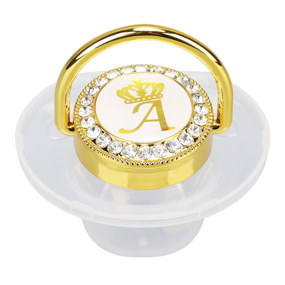 Focket baby shower gift pack featuring rhinestone initials
