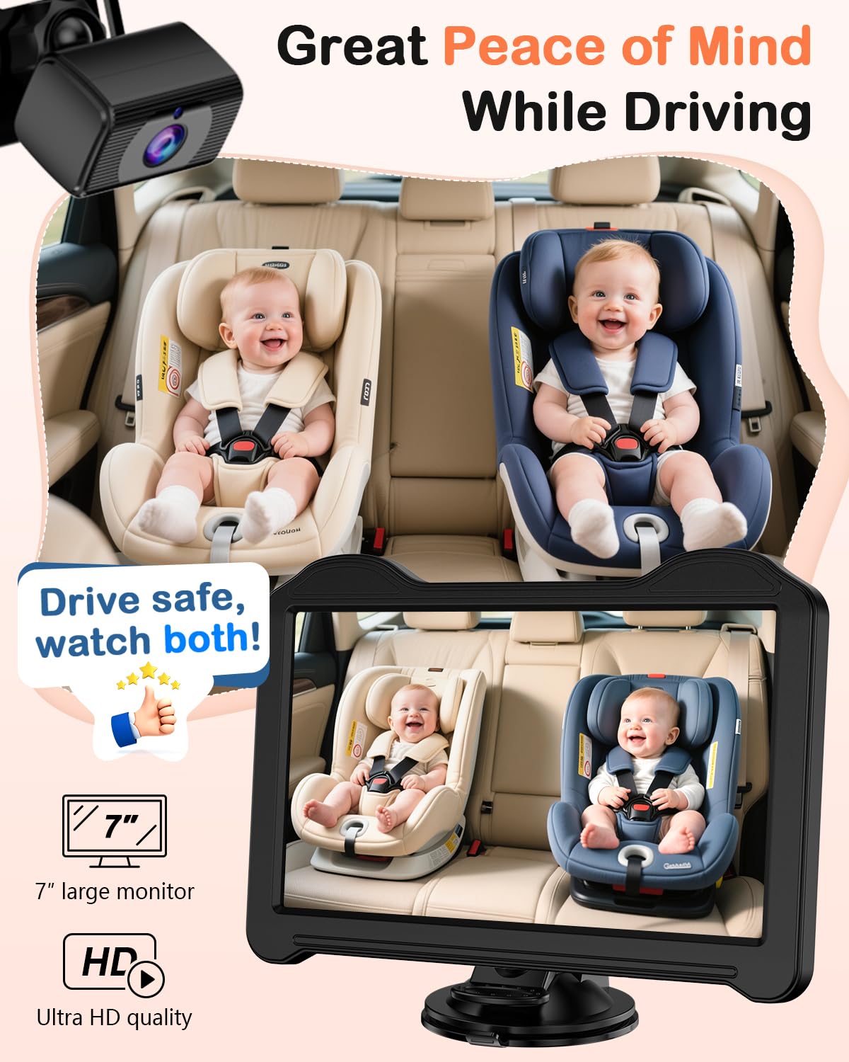 Fodkh infrared night vision with no red glow for baby comfort