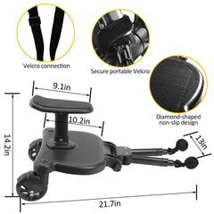 FodManTakin stroller board adjustable rod adapts to different stroller widths.