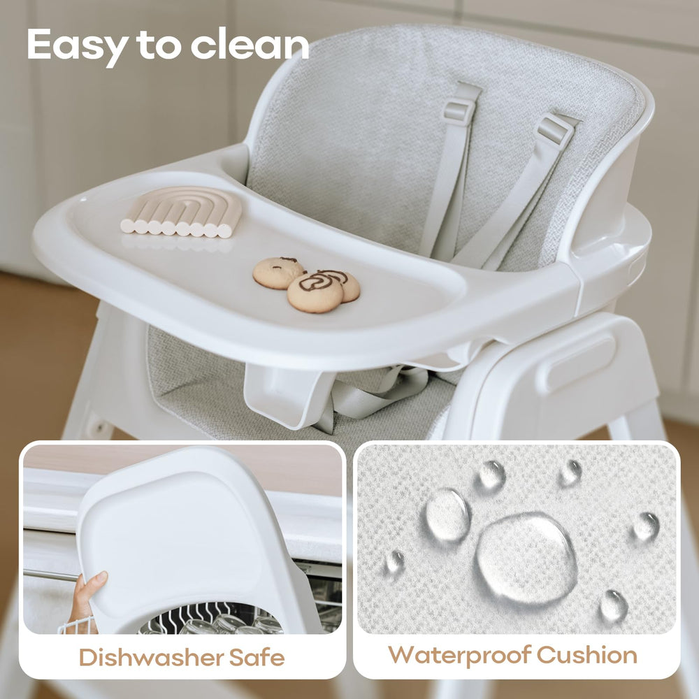 Fodoss adjustable height and 5-point harness for growing child safety.