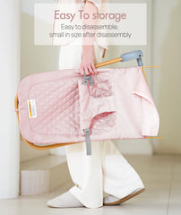Fodoss Baby Bouncer pink color provides soothing comfort in compact form.