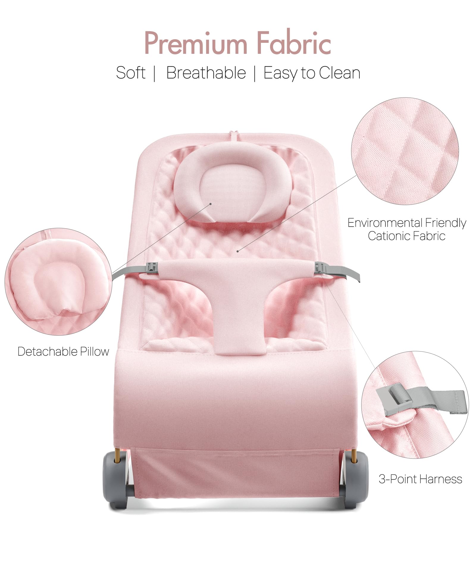 Fodoss Baby Bouncer portable-seat setup for on-the-go soothing.
