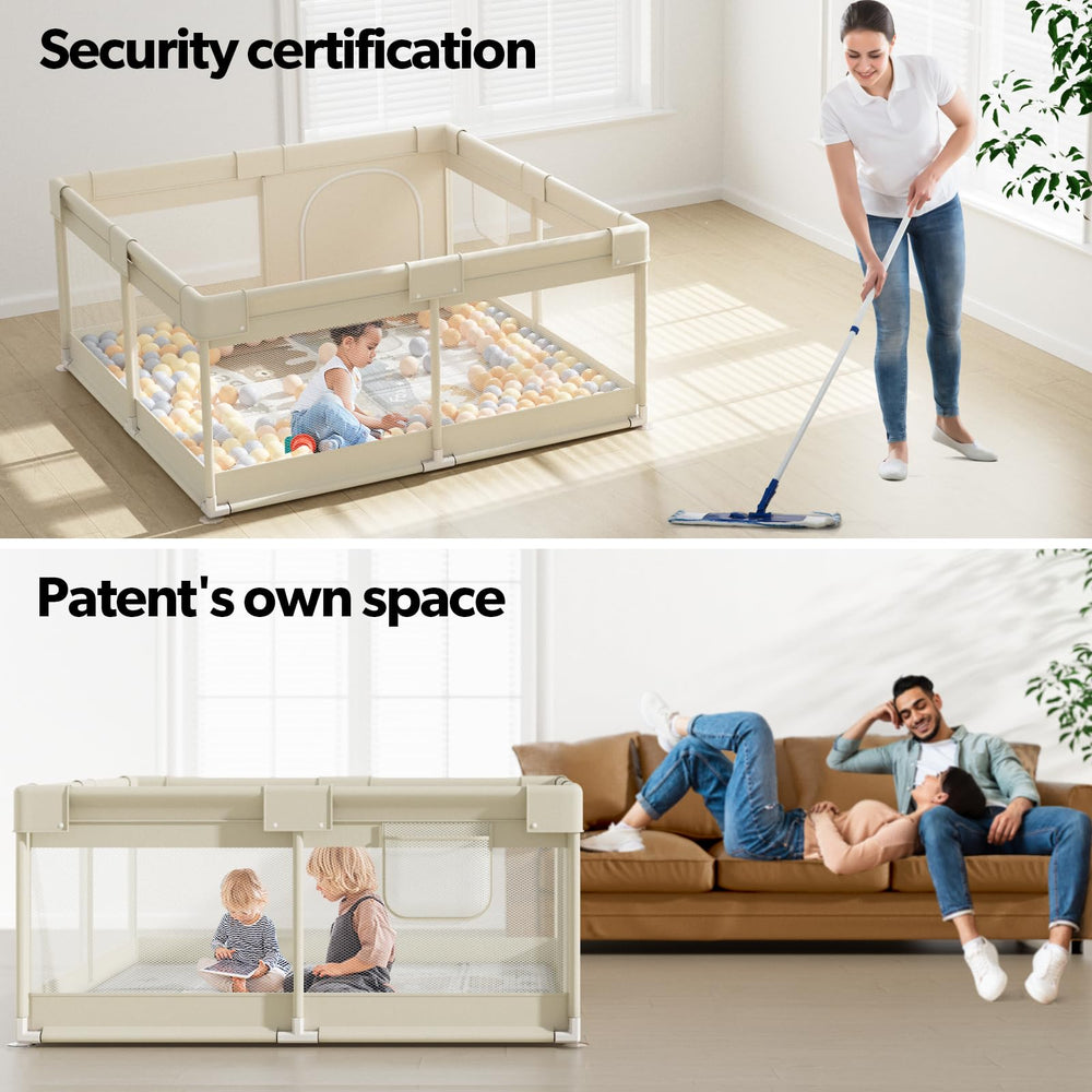 Fodoss baby playpen safe space dogs protection photo focuses on pet-proof containment.