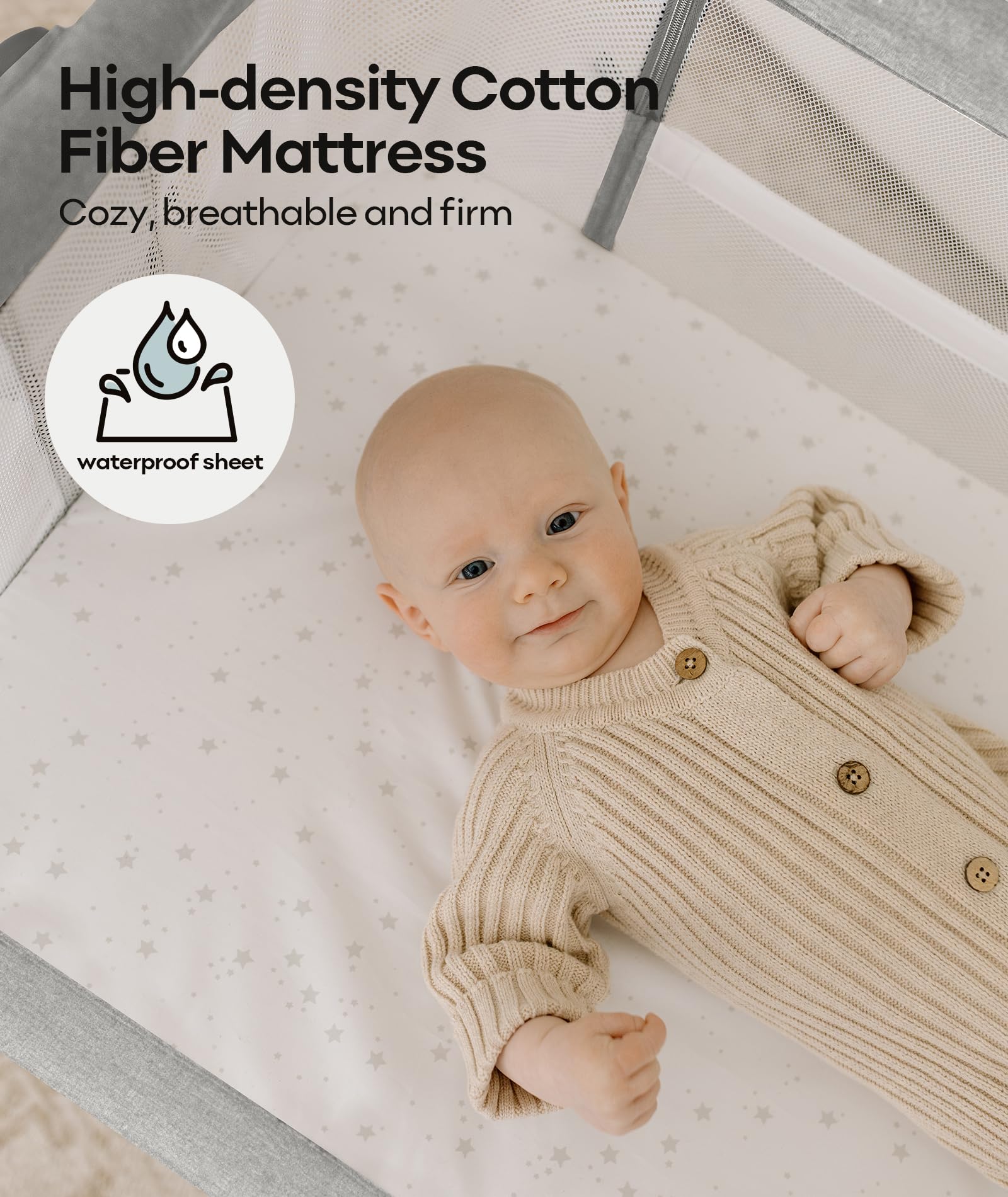 fodoss Bedside Bassinet storage tray keeps essentials within reach