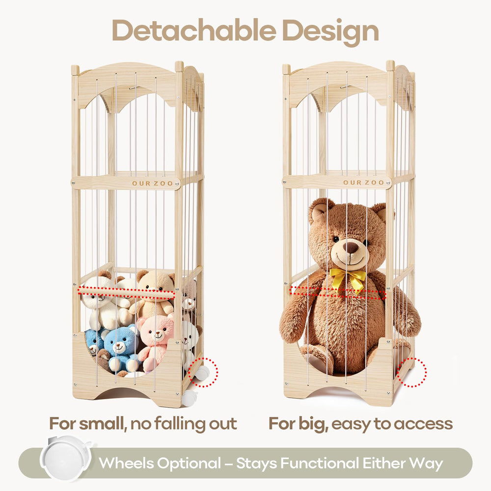 Fodoss stuffed animal storage visibility cords keep plushies visible for quick grabs