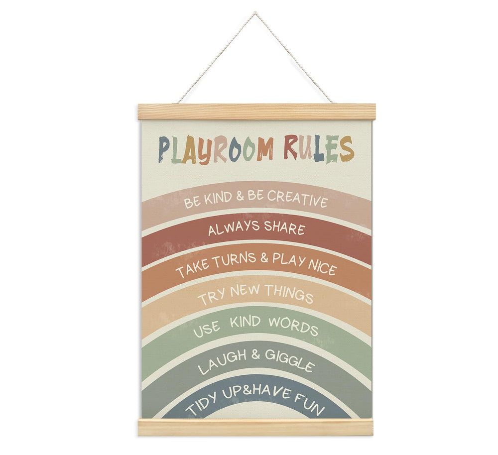 Foedor boho rainbow nursery wall art with wooden frame ready to hang for a cheerful space.