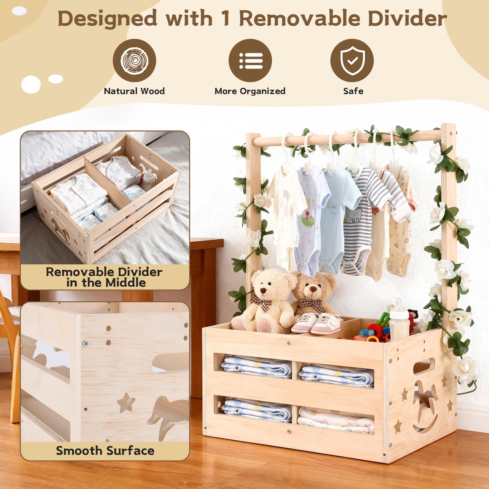 Foileon Baby Shower Crate Closet includes assembly guide for quick setup.