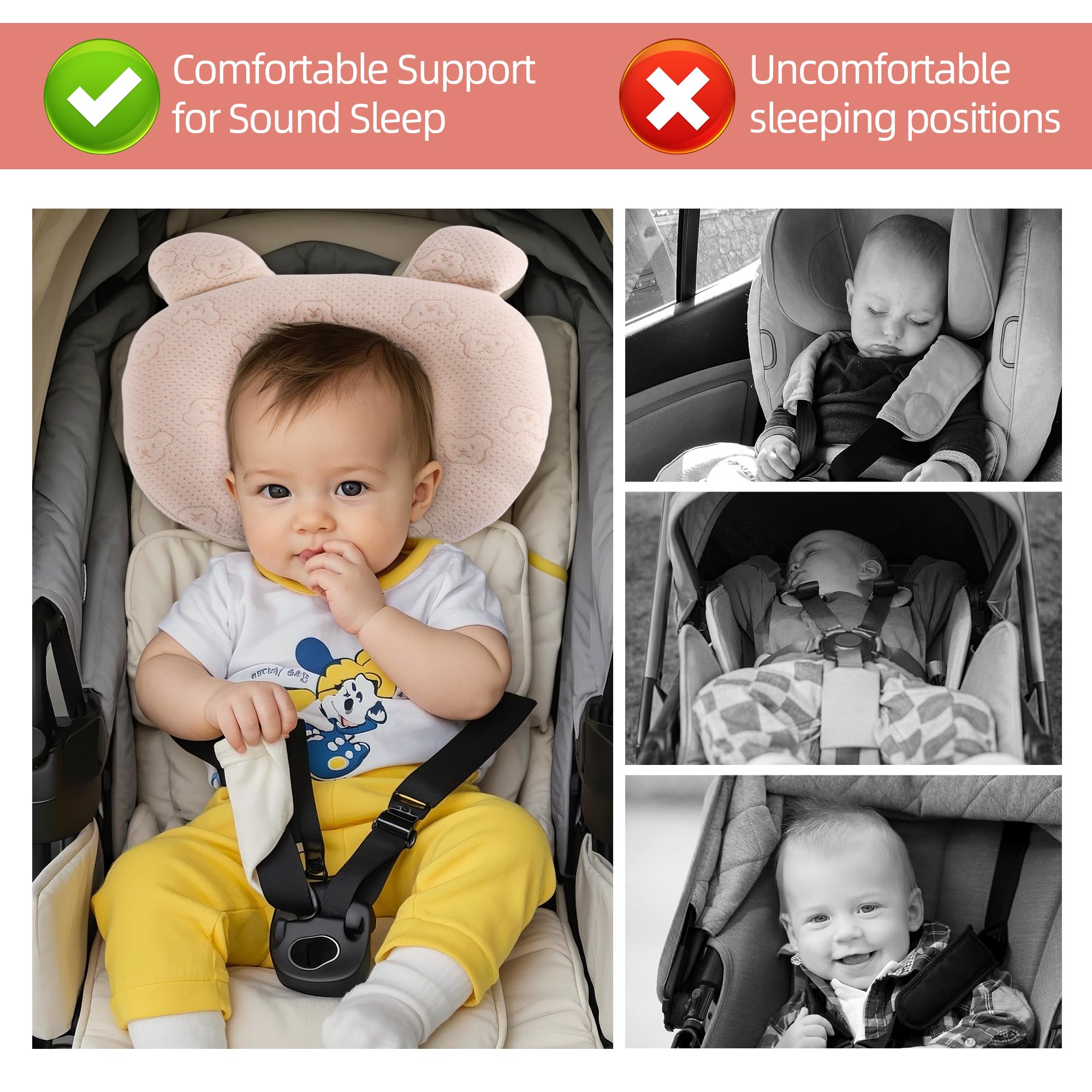 Foileon compact-pillow-0-2y-use fits small heads for versatile nursery and outings.