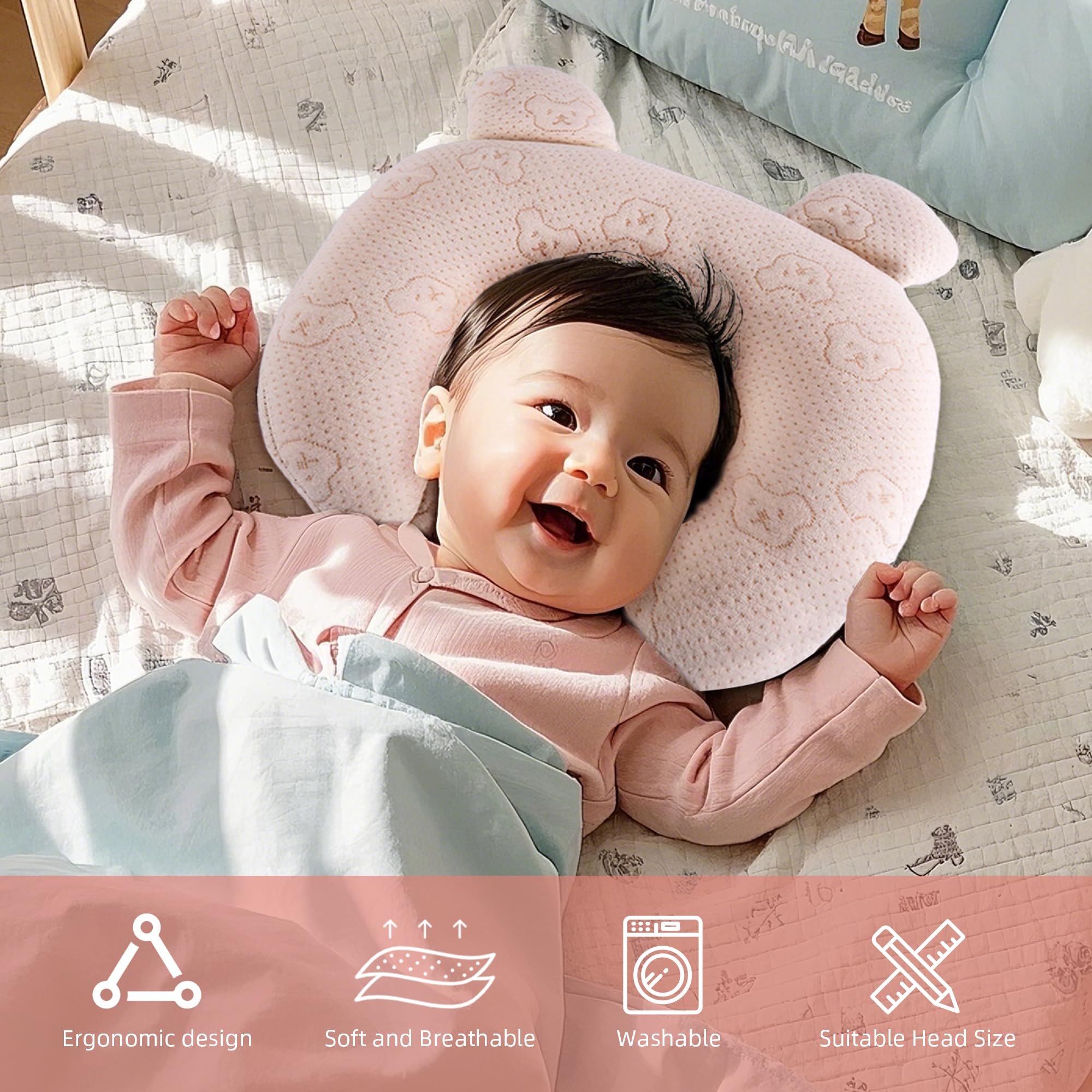 Foileon portable pillow travel-scene highlights lightweight, easy-to-carry design.