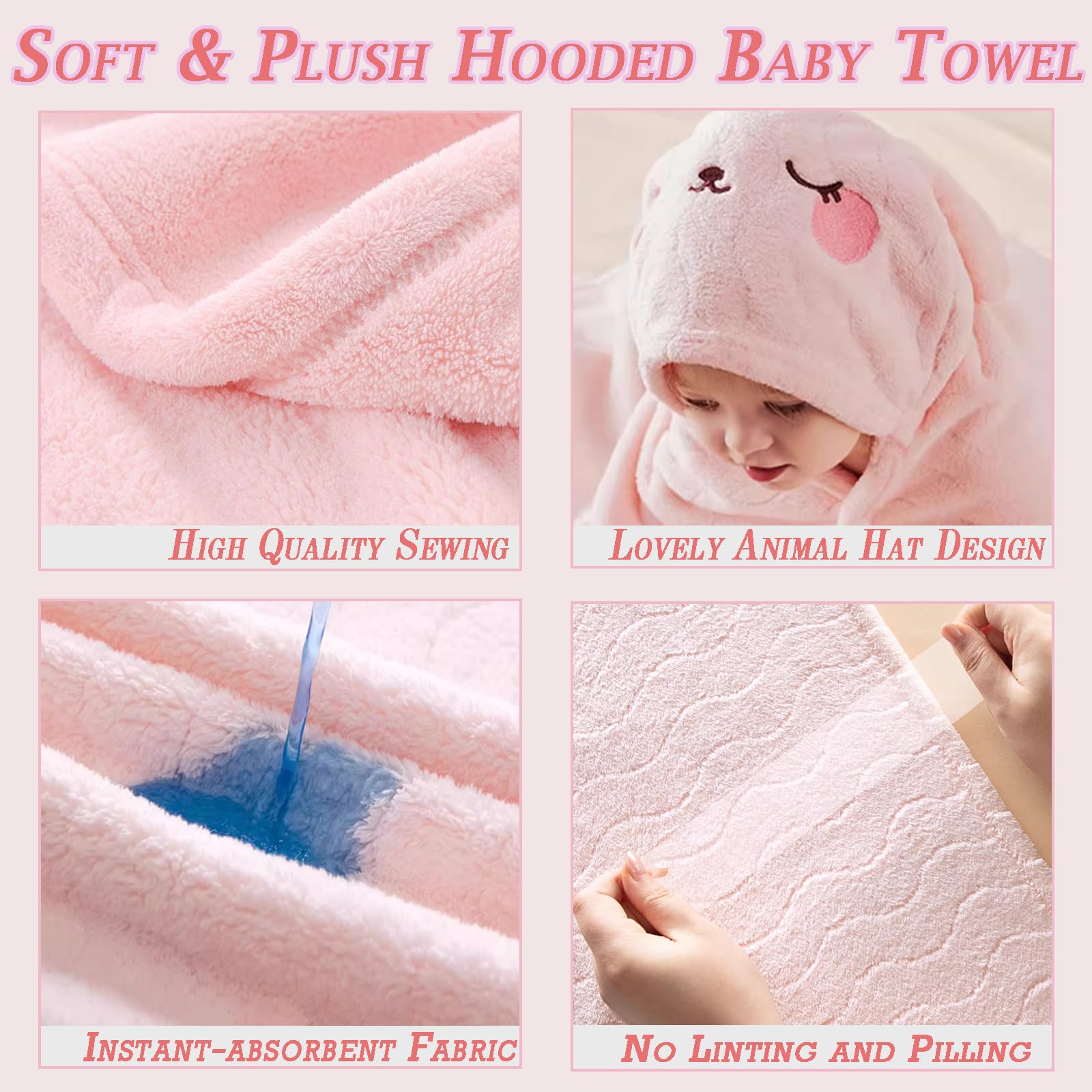 FOINEMYED hooded towel elephant design adds playful bath-time comfort and quick-dry performance.