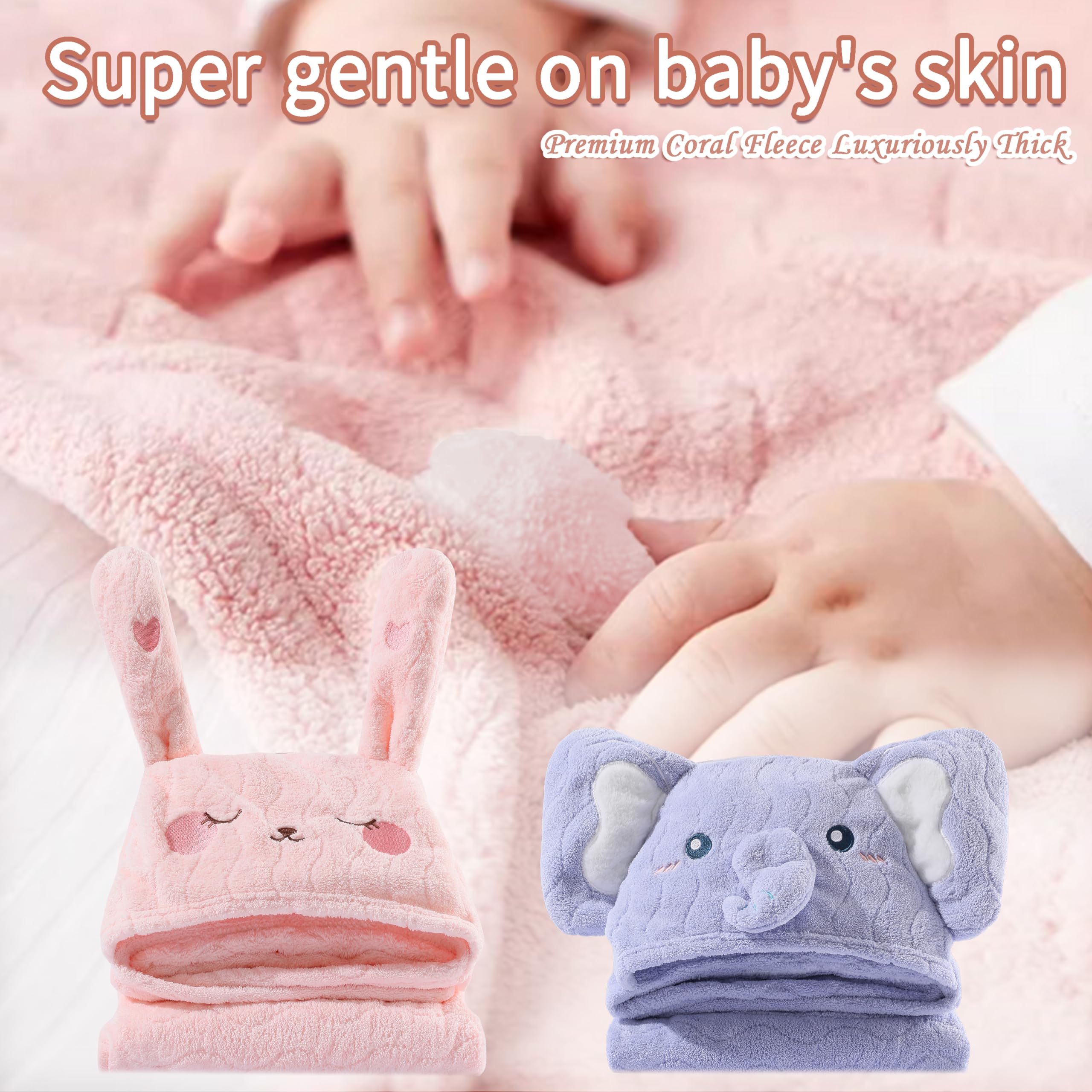 FOINEMYED toddler towel for swaddle blankets or extra cover after bath.
