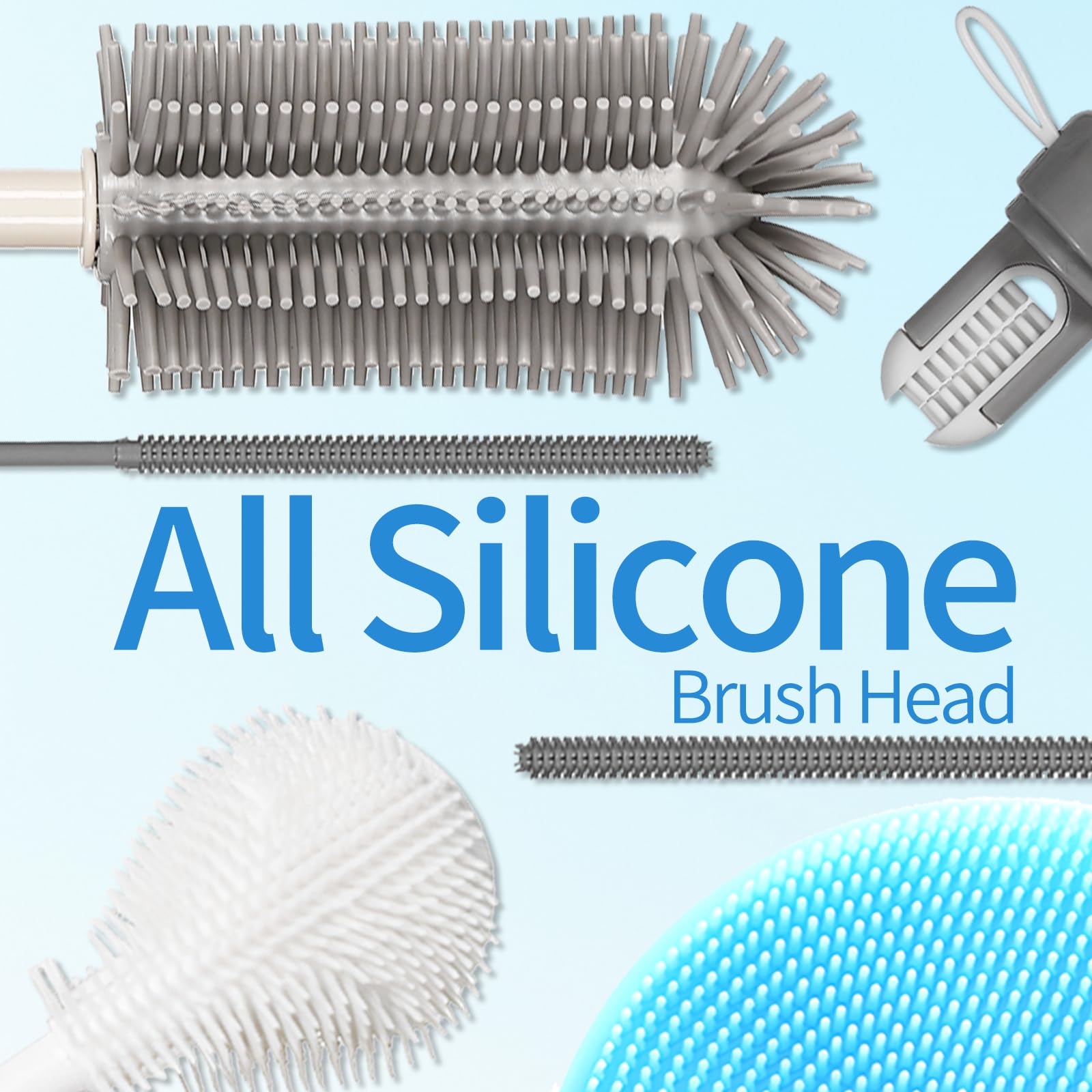 Fojaglad flexible straw cleaners move around bends for easy mouthpiece hygiene.