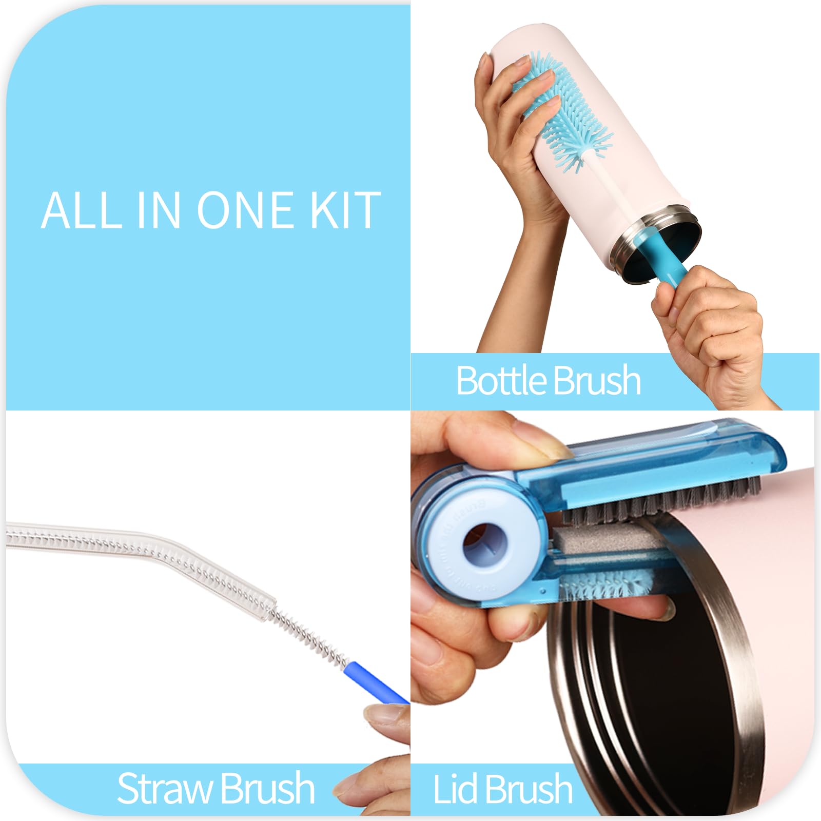 Fojaglad straw brush 12-6-inch length cleans long straws thoroughly.
