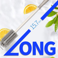 Fojaglad straw cleaner 2-pack removes residue from silicone and glass straws.