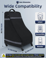 FOKDUVB car seat bag spacious interior allows easy packing of infant seats.
