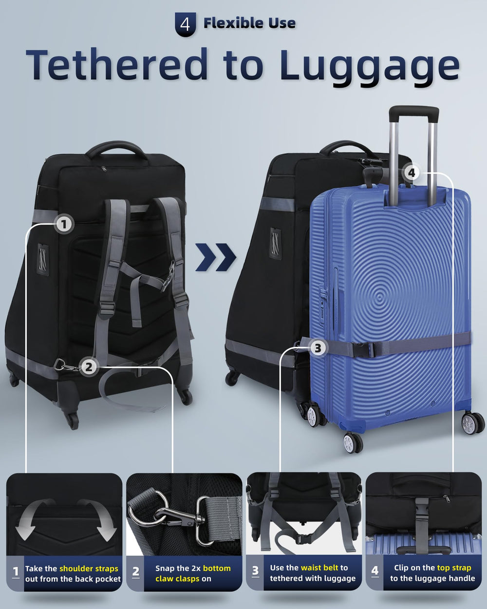 FOKDUVB padded back and straps offer comfortable, breathable support.