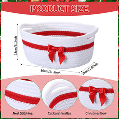 FoldTier basket with cat-ear handles for easy carrying.