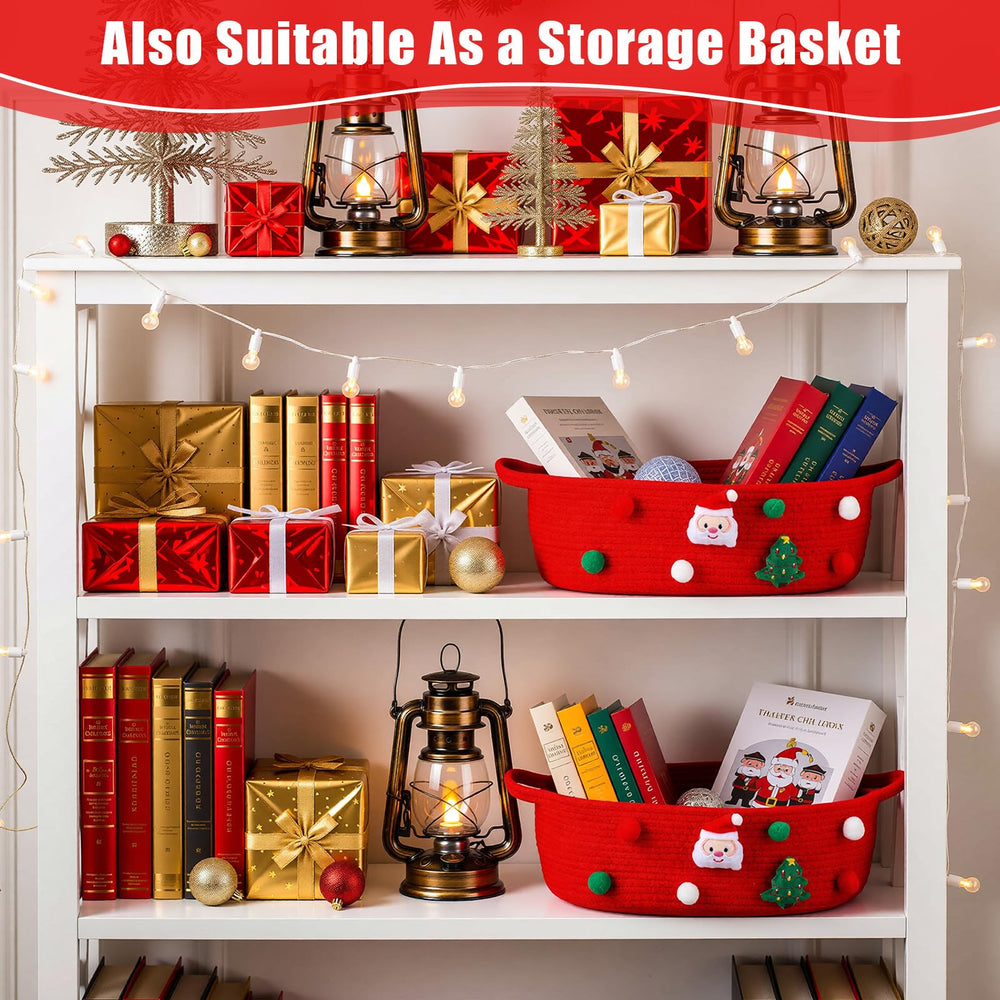 FoldTier red Santa decor accents elevate holiday tables and shelves