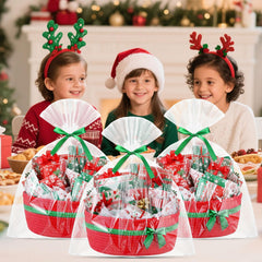 FoldTier gift bags ribbons set for coordinated holiday packaging and easy presentation