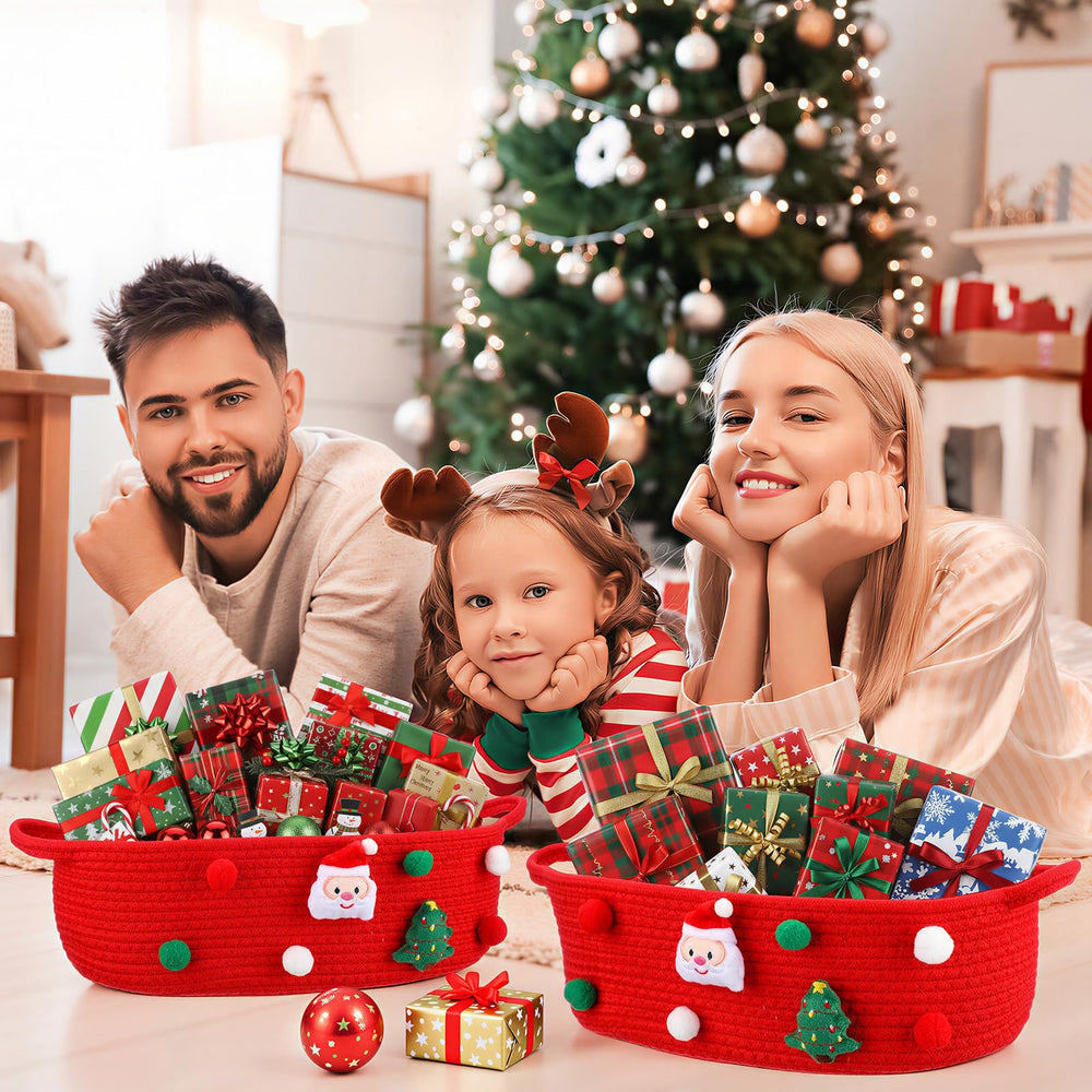 FoldTier Santa design embellishments brighten living spaces as decorative storage.