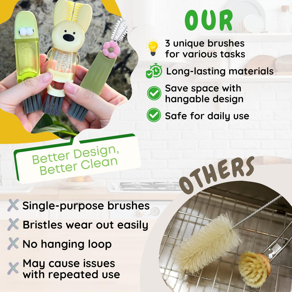 Folisse bottle lid cleaner compact fits in hand for quick cleaning