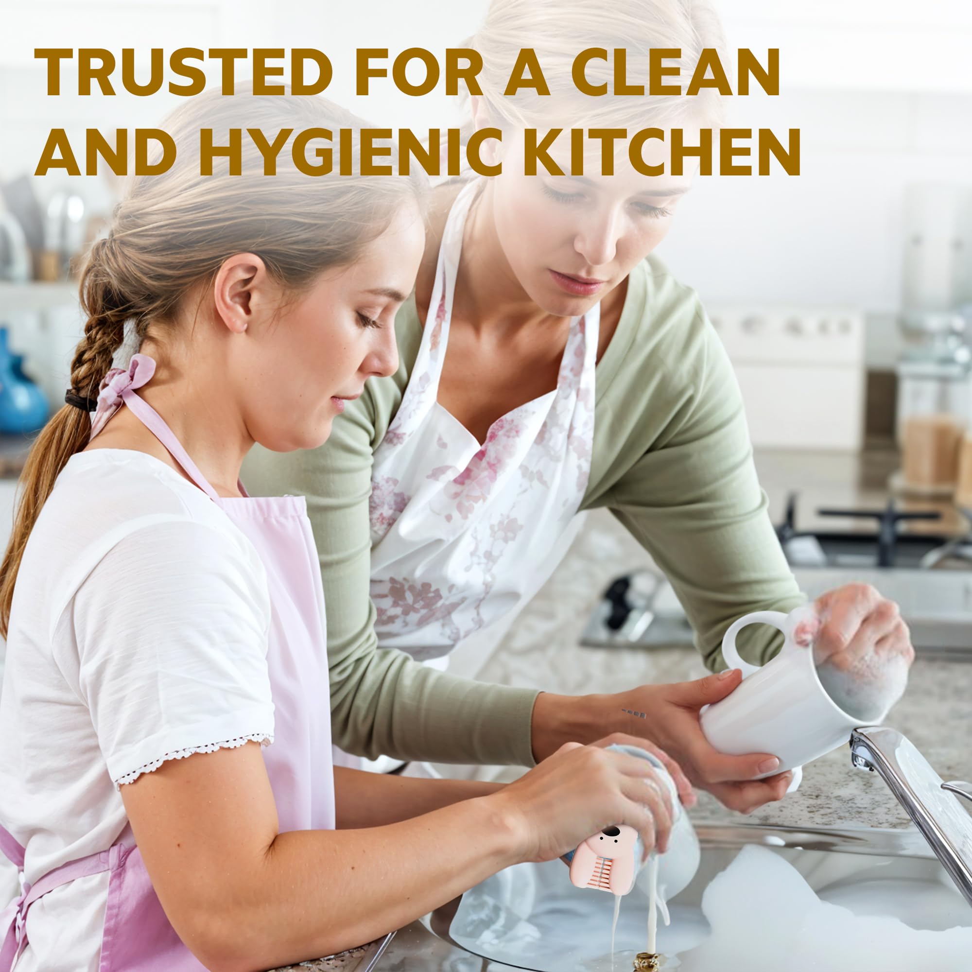 Folisse compact bottle lid cleaner fits in kitchen drawer.