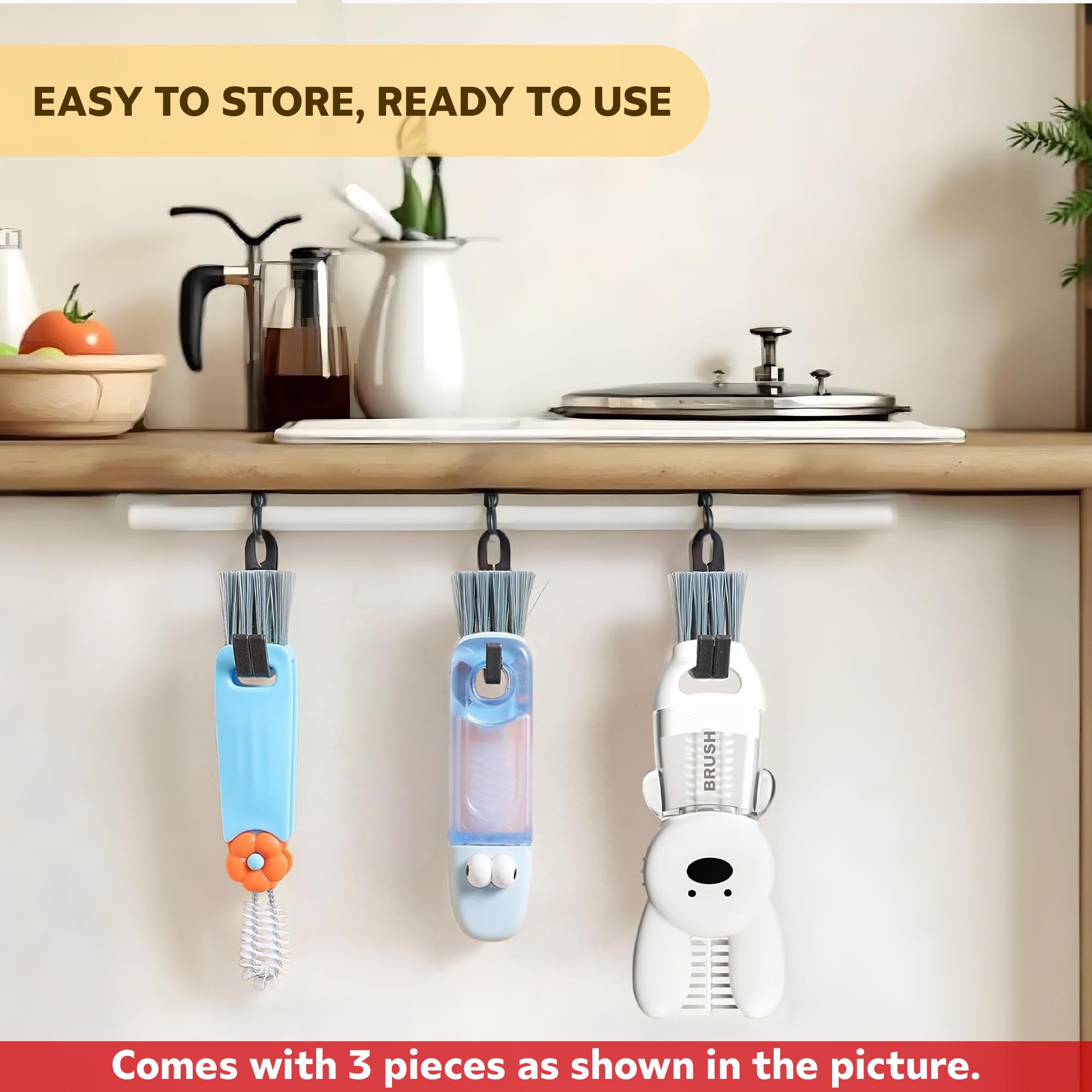 Folisse lightweight 3-in-1 cleaner for travel cleans lids on the go.