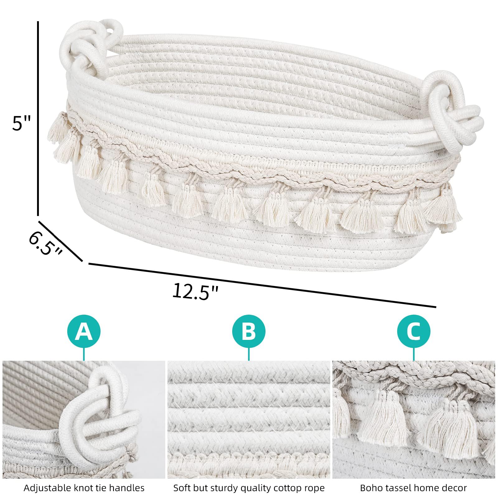 Followarm woven basket toilet-paper-storage ideal for bathroom organization
