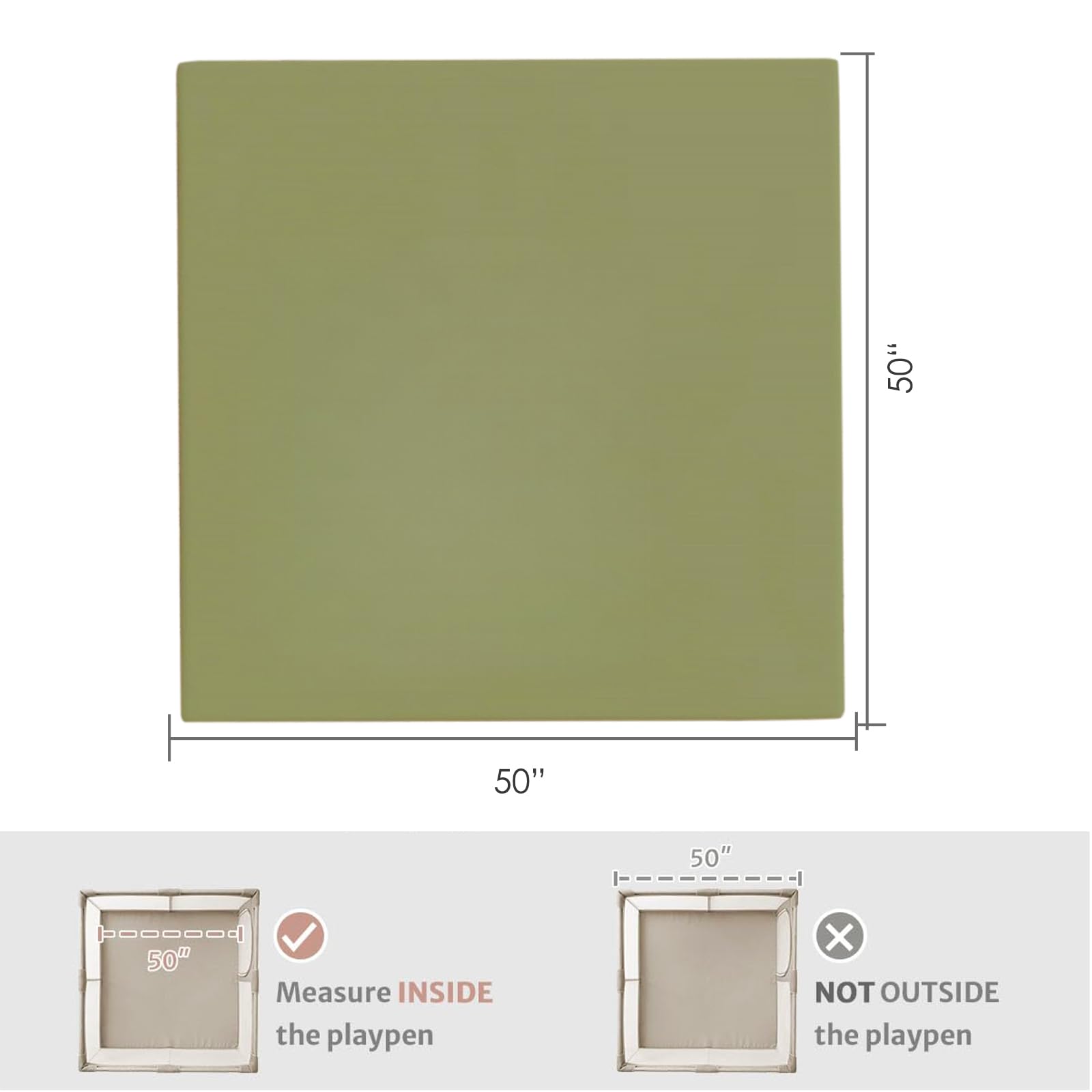 FONESO Baby Play Mat army green room setup complements nursery decor