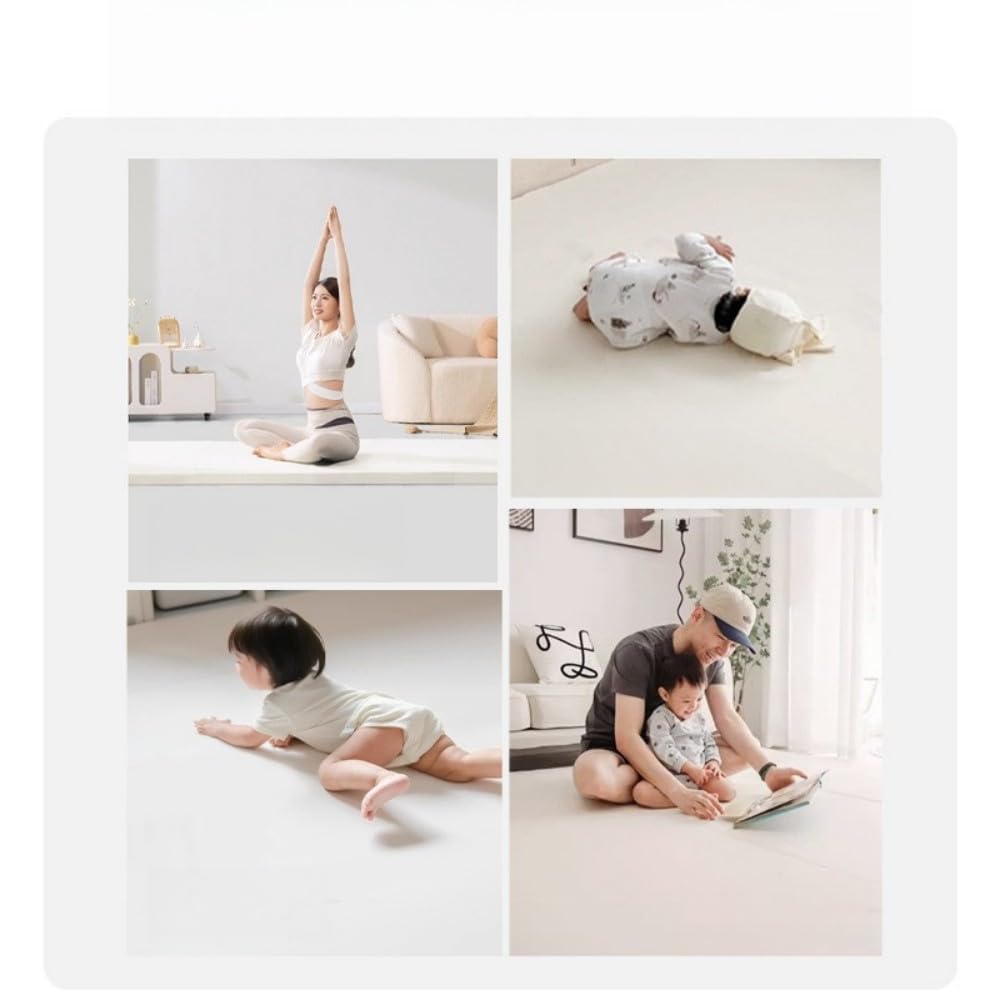FONESO Baby Play Mat easy-clean surface enables quick wipe-down after messes.