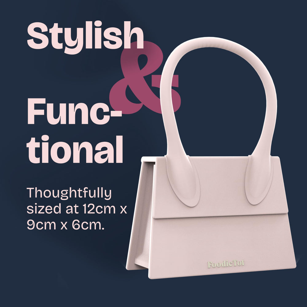 FoodieTot toddler snack purse gift-set packaging suggests ready-for gifting appeal.