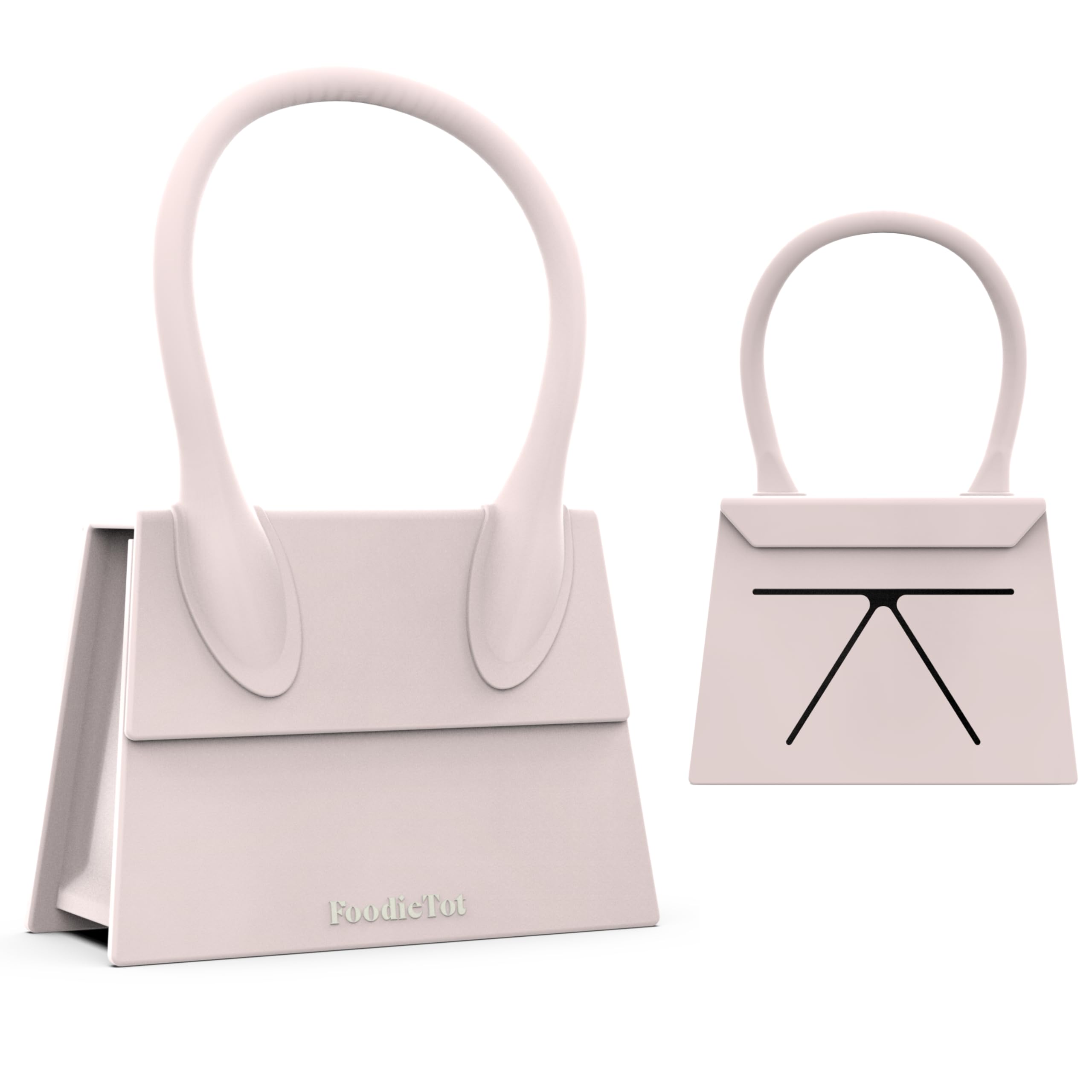 FoodieTot toddler snack purse with snacks demonstrates real-life on-the-go snacking.