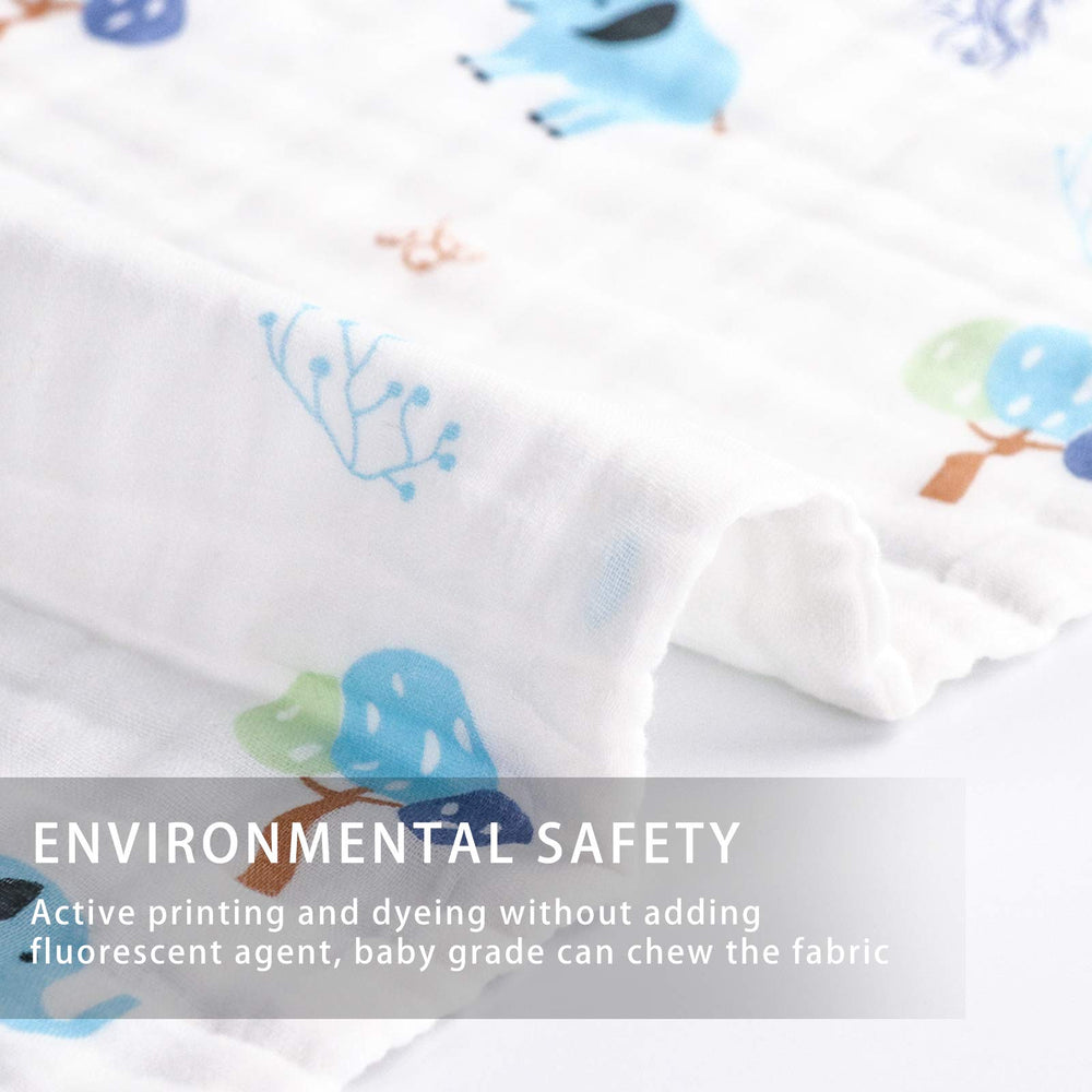 FOOK FISH baby burp cloths pack with six unisex patterns
