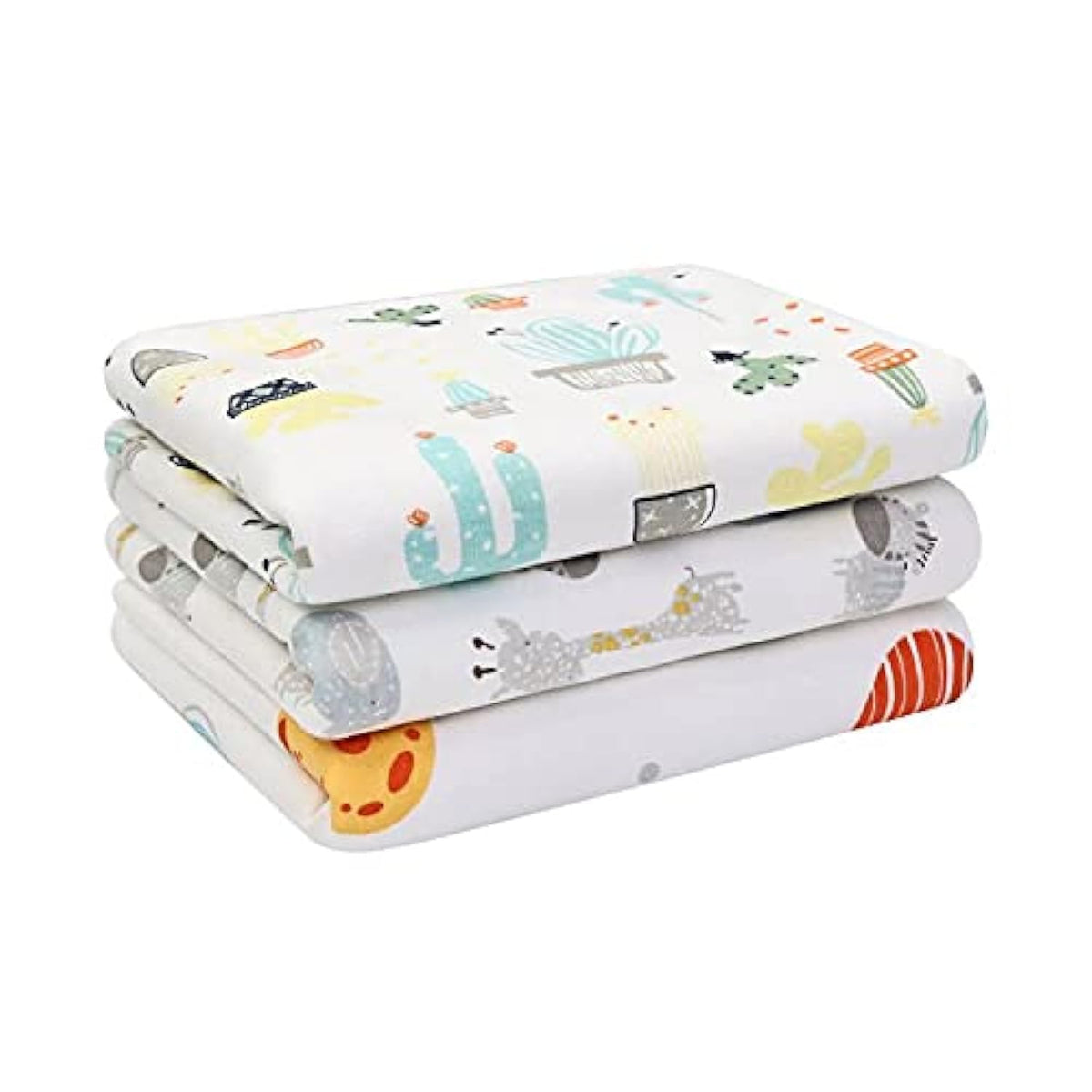 FOOK FISH baby changing pad liner top view for compact, portable protection on the go.