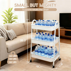 FOOK FISH deep baskets on the diaper cart prevent items slipping during movement.