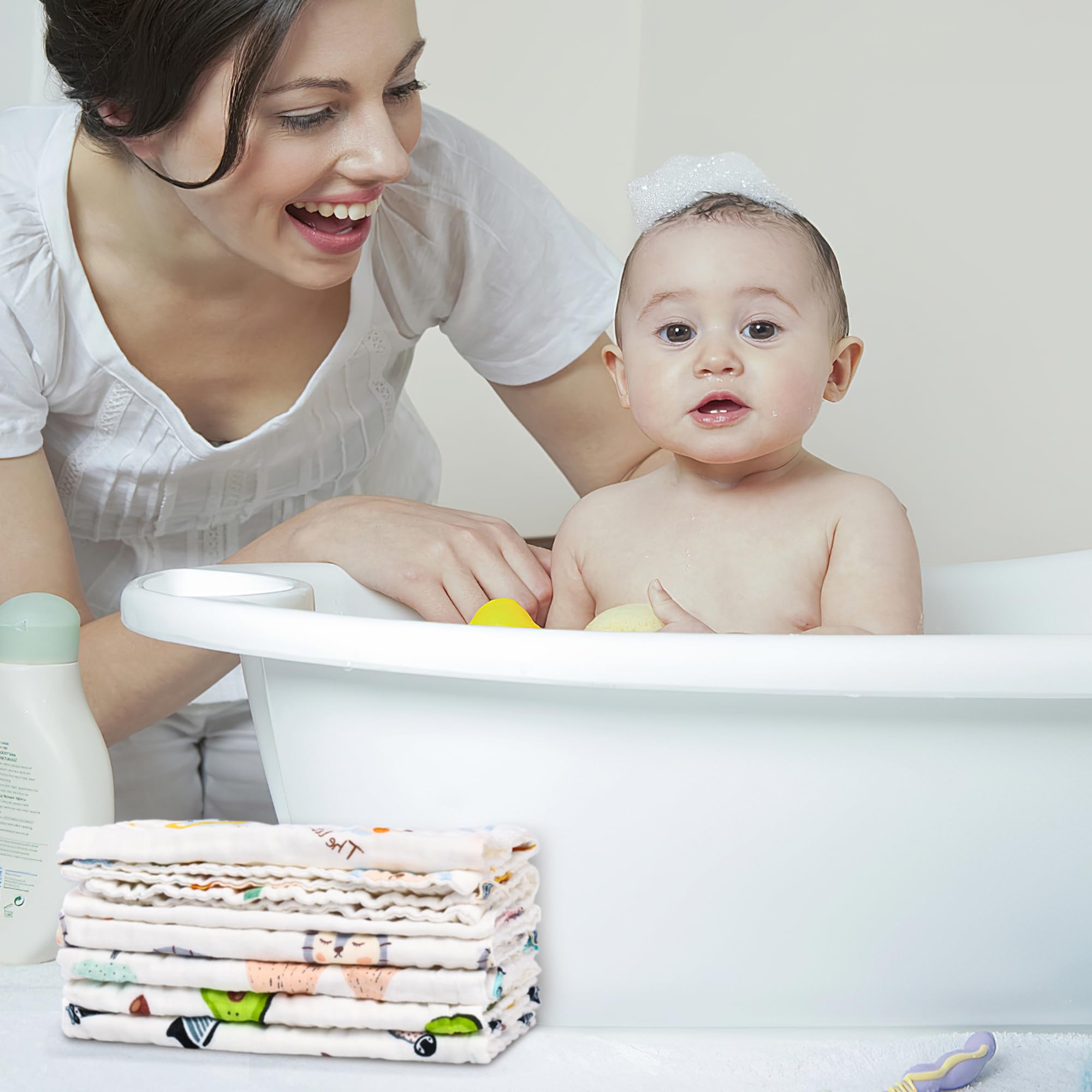 FOOK FISH burp cloth used as washcloth or towel in daily use