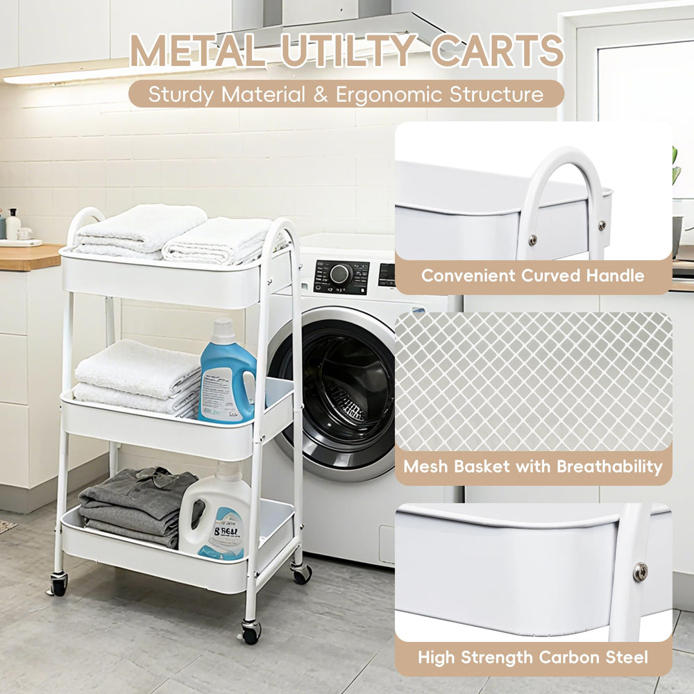 FOOK FISH three-tier storage cart doubles as a pumping station and wipes caddy.