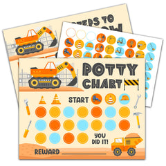 Foosproea dump-truck potty poster 8x10 inspires daily bathroom progress