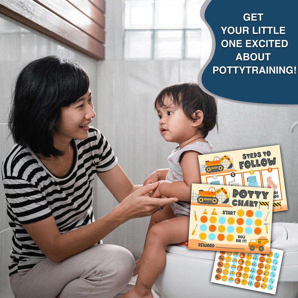 Foosproea packaging for bathroom setup keeps potty chart accessible