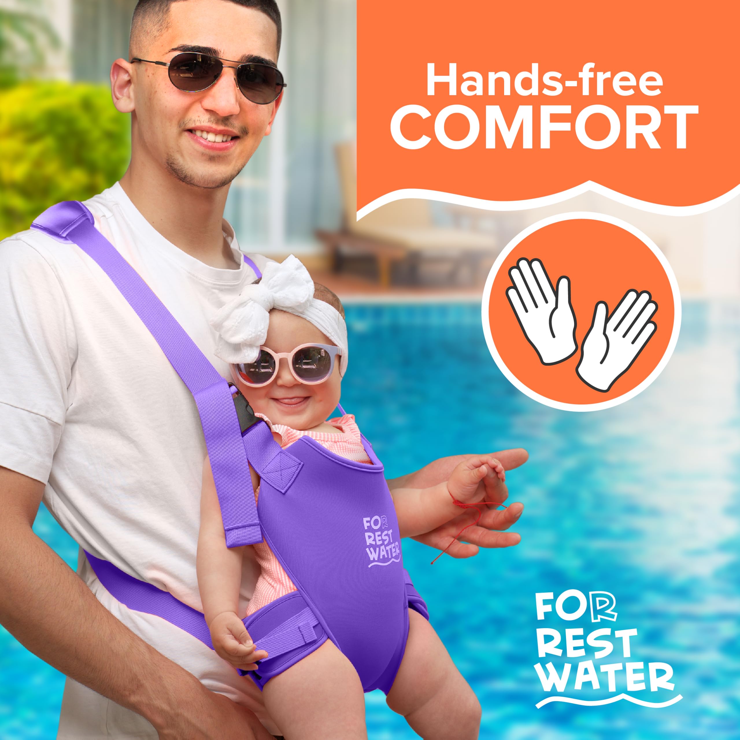 FOR REST WATER baby carrier adjustable-straps ensures quick, secure fit for growing children