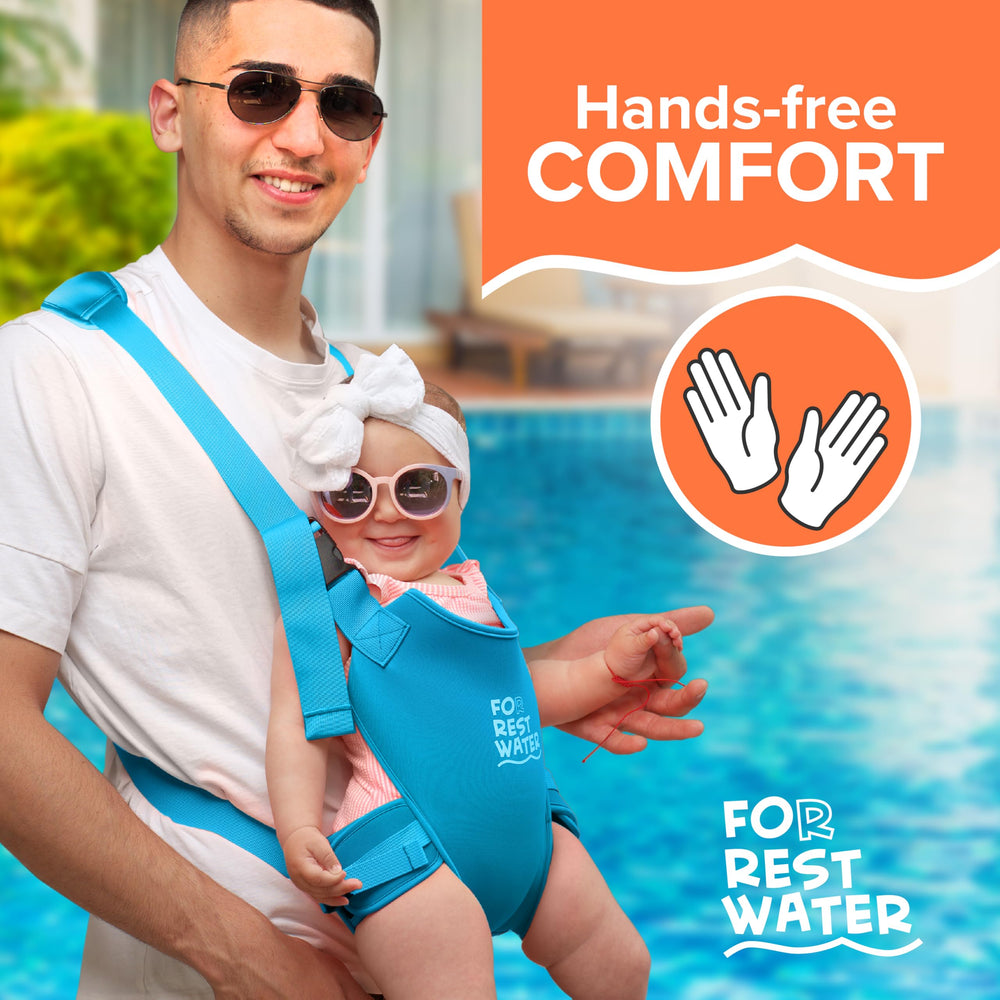 FOR REST WATER neoprene texture close-up emphasizes warmth-preserving material.