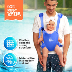 FOR REST WATER baby carrier is lightweight and folds into a compact travel pouch.