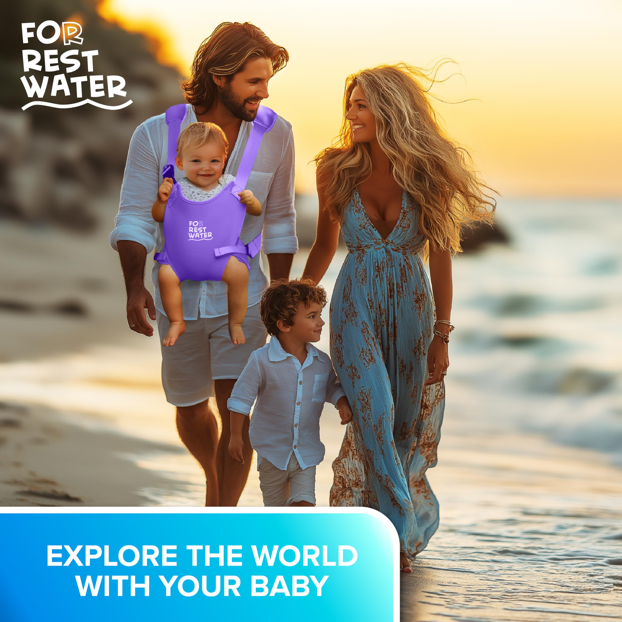 FOR REST WATER baby carrier lilak-color brings style to family outings