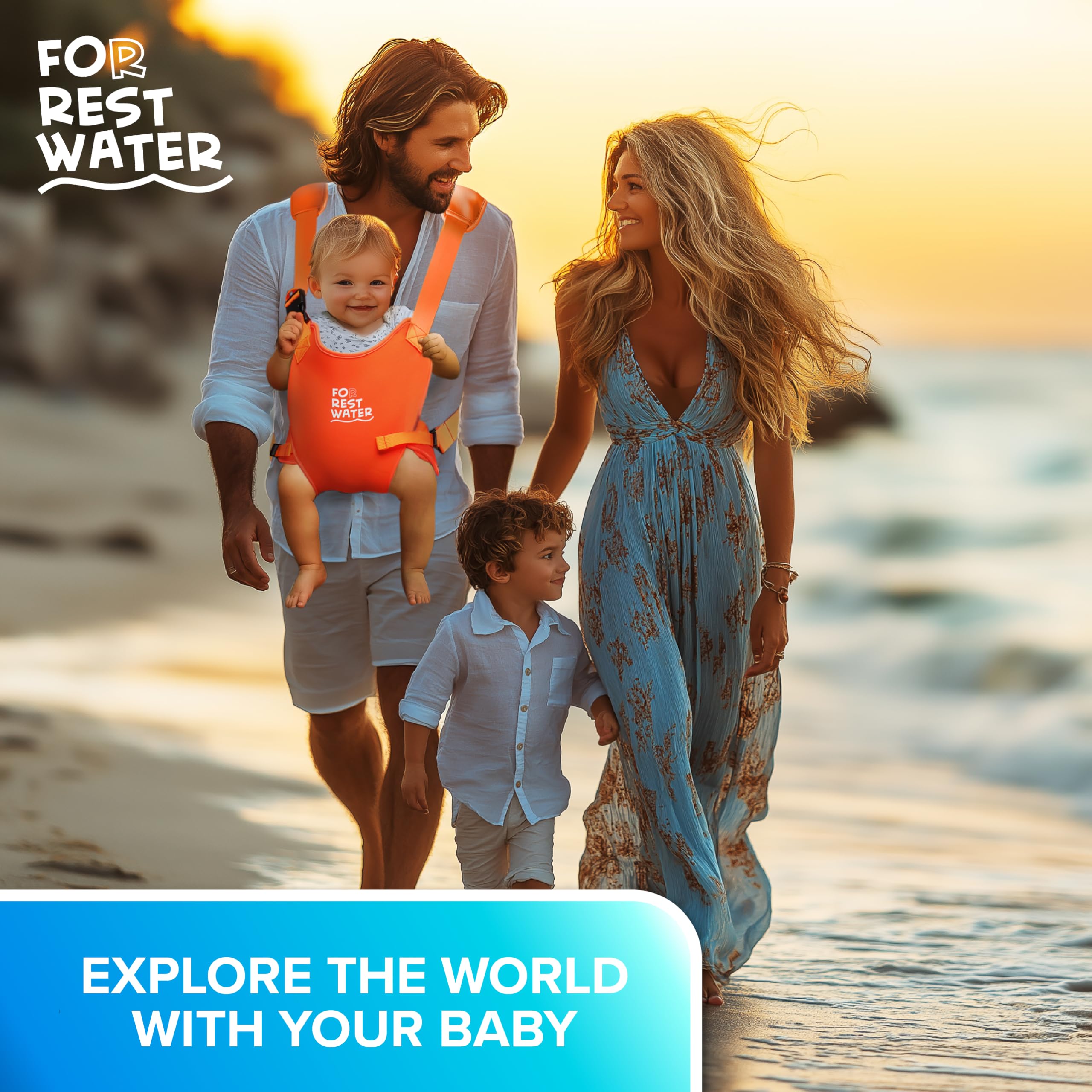 FOR REST WATER orange color option stands out at beach or pool