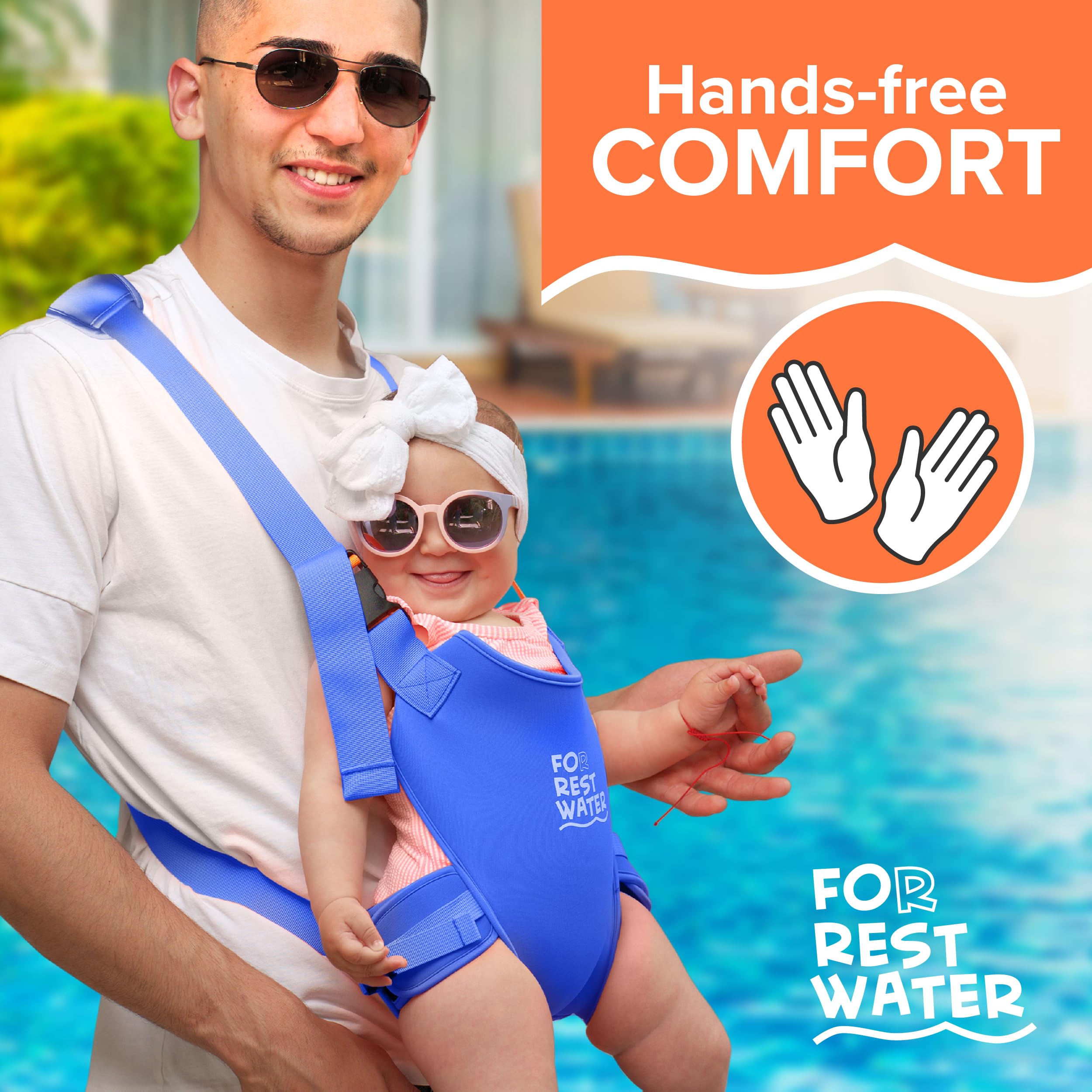 FOR REST WATER baby carrier quick-wear t-shirt style simplifies on-the-go use.