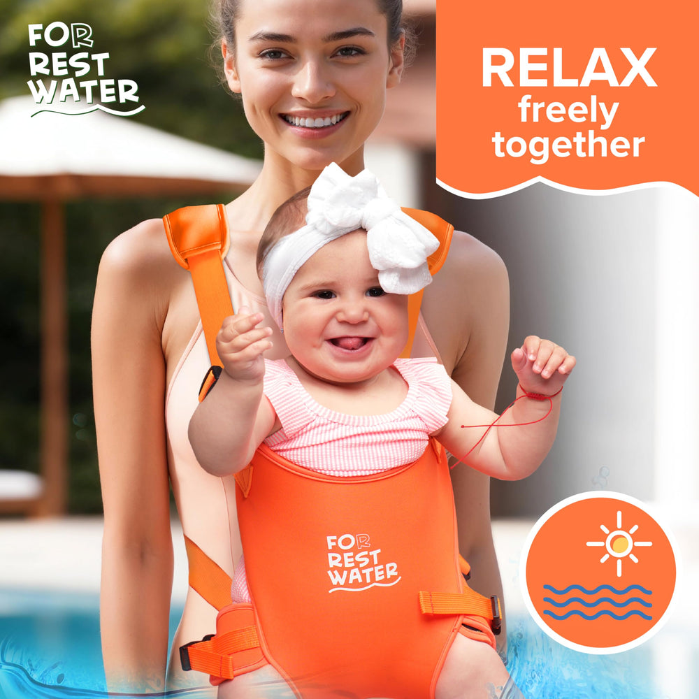 FOR REST WATER baby carrier shown in quick don tshirt style for fast wear