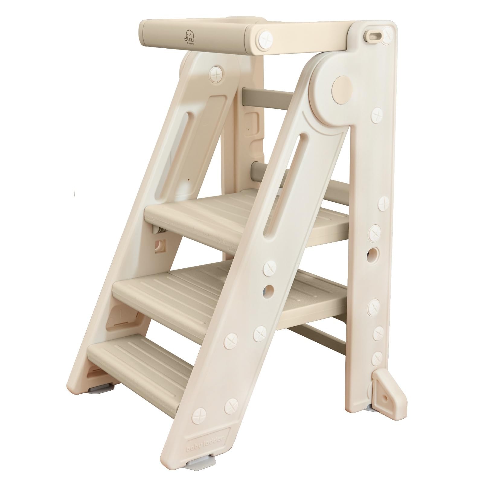Forbena collapsible tower apricot durable construction—supports growing toddlers.