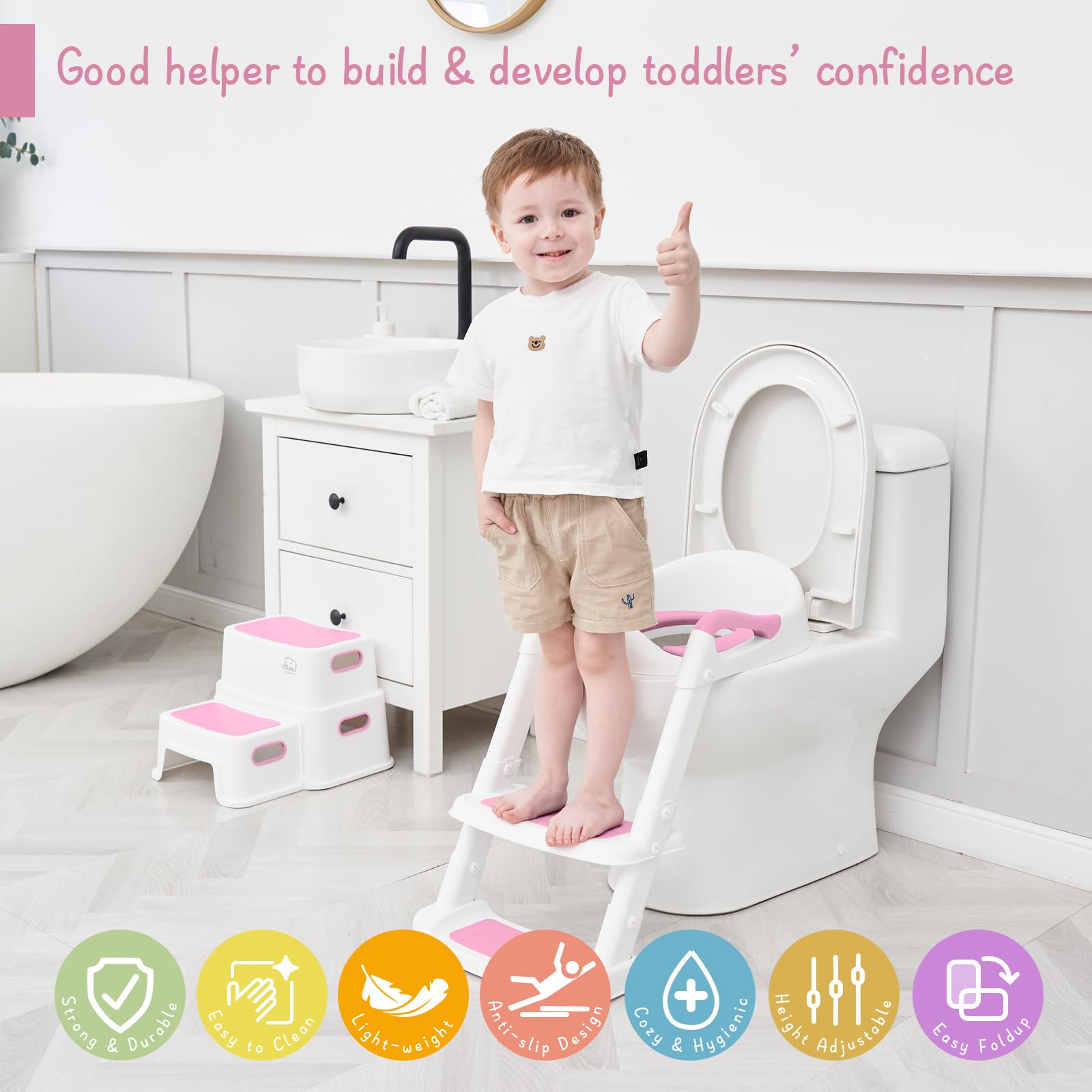 Forbena potty seat assembly demonstrates quick setup and sturdy build.